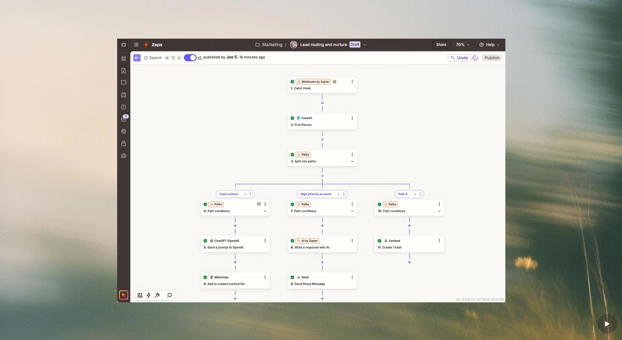 AI Workflows Interface